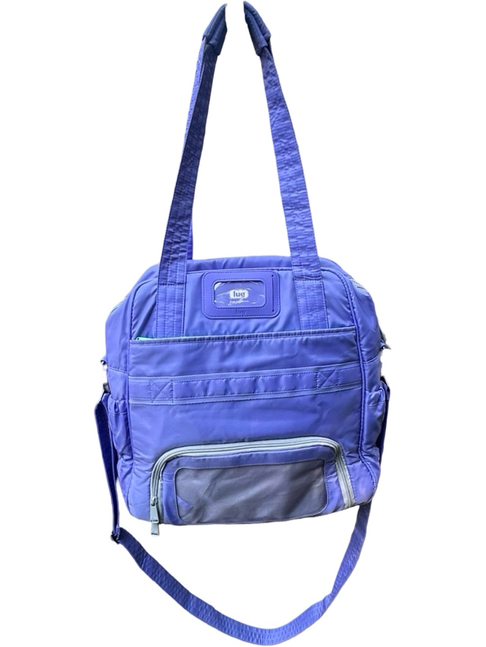 Lug Puddle Jumper Quilted Travel Tote Overnight Gym Bag Periwinkle Blue - Picture 9 of 17